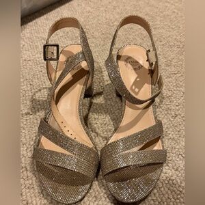 Gold Strappy Women's Sandals